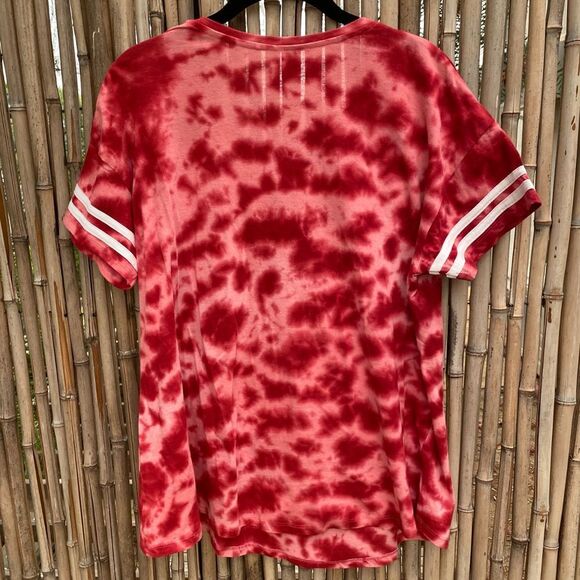 Tie Dye Looney Tunes Crew Neck Varsity Graphic Tee - Picture 4 of 6